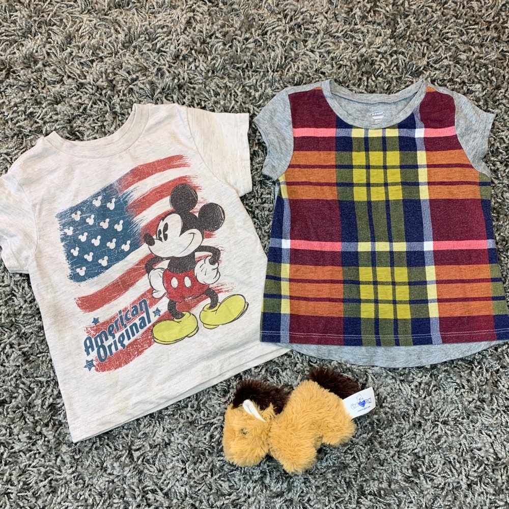 Girl Mickey,strip shirt&pony stuff animal #27